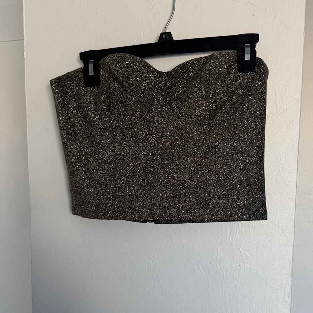 H&M Sparkling Black Bustier Skirt